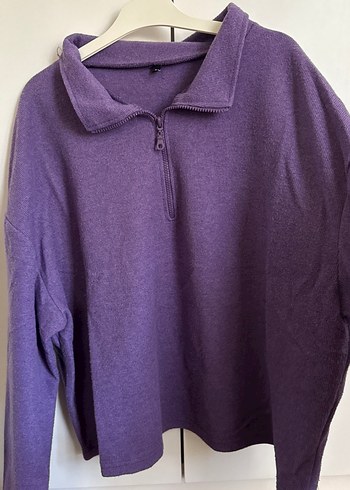 Trendyol & Milla Mor Fermuarlı Kadın Sweatshirt
