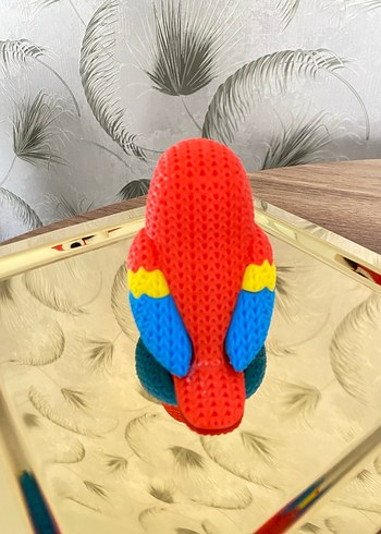 Renkli Kırmızı Papağan - Görsel 3