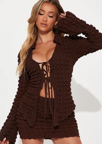 Kahverengi Alt Üst Takım - Görsel 3