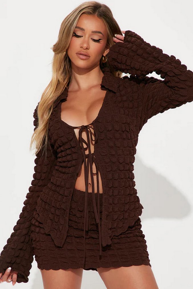 Kahverengi Alt Üst Takım - Görsel 3