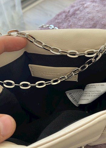 Beden Bej Zincir Detaylı Deri Kadın Çanta