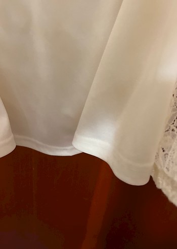 Beyaz Dantel Straplez Midi Elbise - Görsel 6