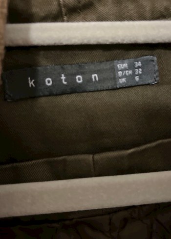 Düğmeli Kahverengi Kadın Süet Ceket nefti yeşil parka - Görsel 7