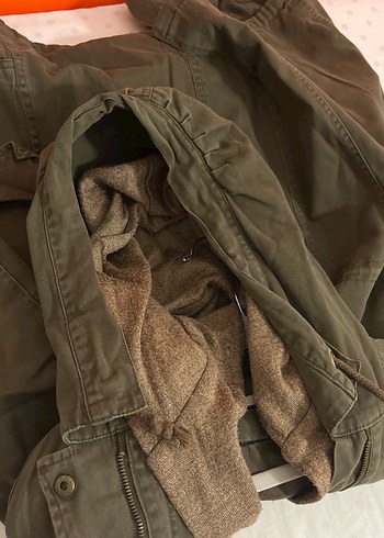 Düğmeli Kahverengi Kadın Süet Ceket nefti yeşil parka - Görsel 10