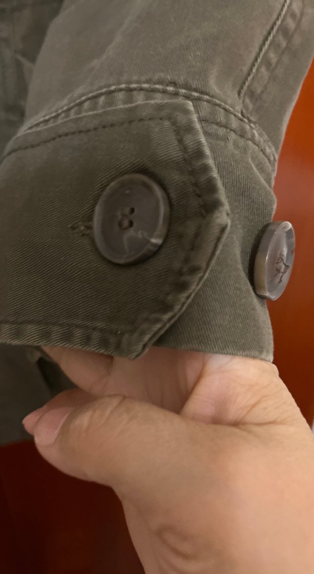 Düğmeli Kahverengi Kadın Süet Ceket nefti yeşil parka - Görsel 3