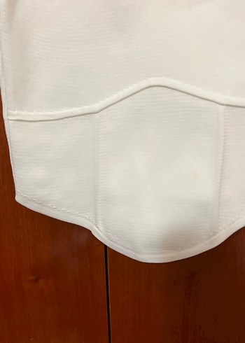 Beyaz İnce Askılı Mini Büstiyer Crop esnek kumaş - Görsel 2