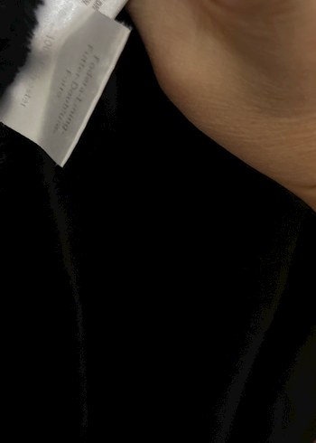 Düğmeli Siyah Midi Kadın Mont vintage kürklü - Görsel 5