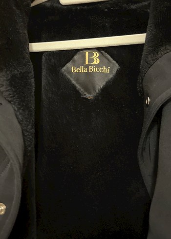 Düğmeli Siyah Midi Kadın Mont vintage kürklü - Görsel 6