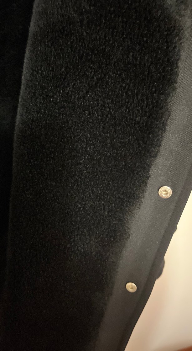 Düğmeli Siyah Midi Kadın Mont vintage kürklü - Görsel 4