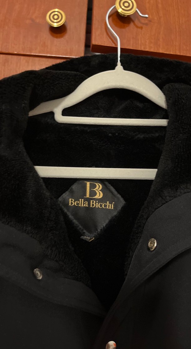 Düğmeli Siyah Midi Kadın Mont vintage kürklü - Görsel 2