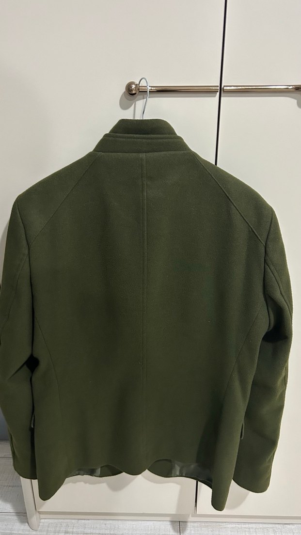 Düğmeli Yeşil Süet Erkek Ceket - Görsel 2