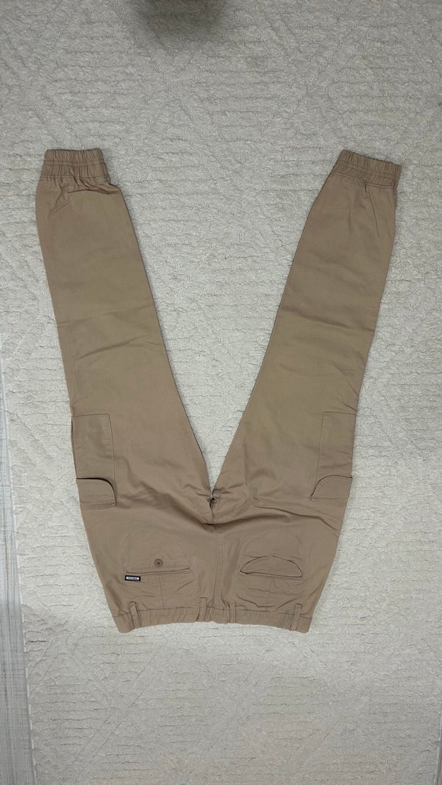 Bej Rahat Kesim Erkek Kargo Pantolon - Görsel 2