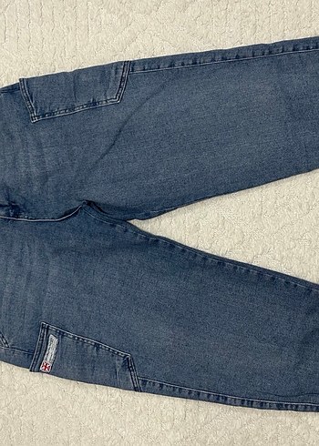 Gri Mavi Kemerli Erkek Kot Pantolon - Görsel 2