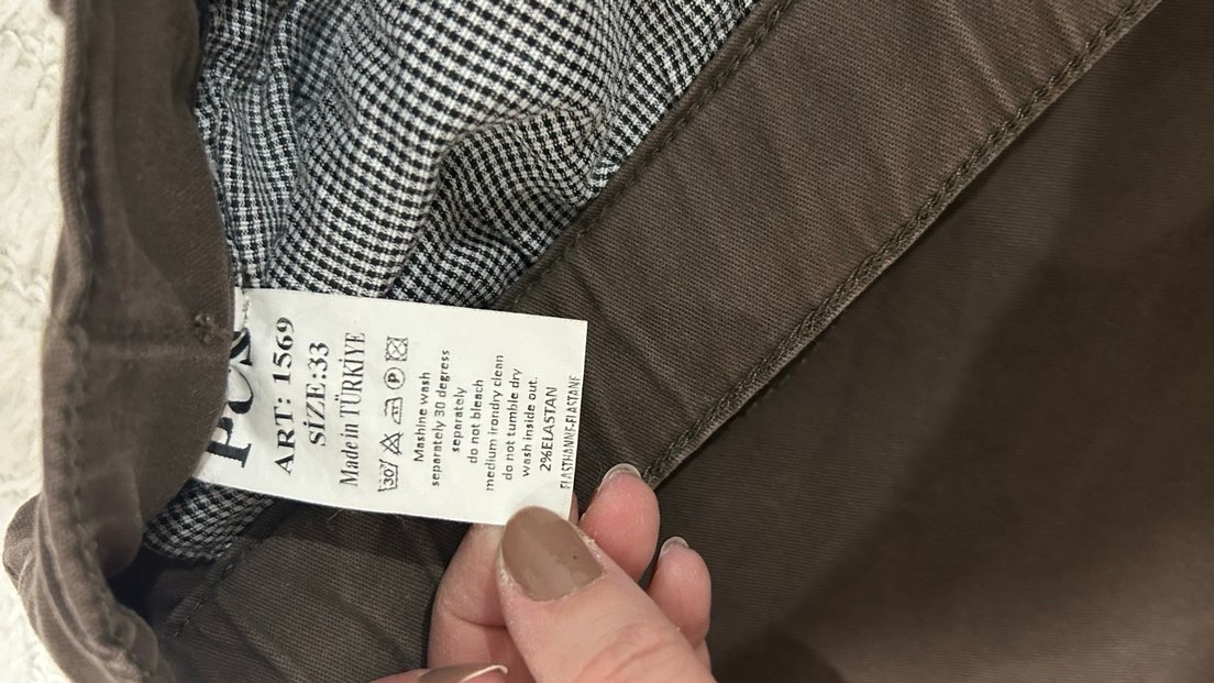 Erkek Kahverengi Süet Street Wear Pantolon - Görsel 3