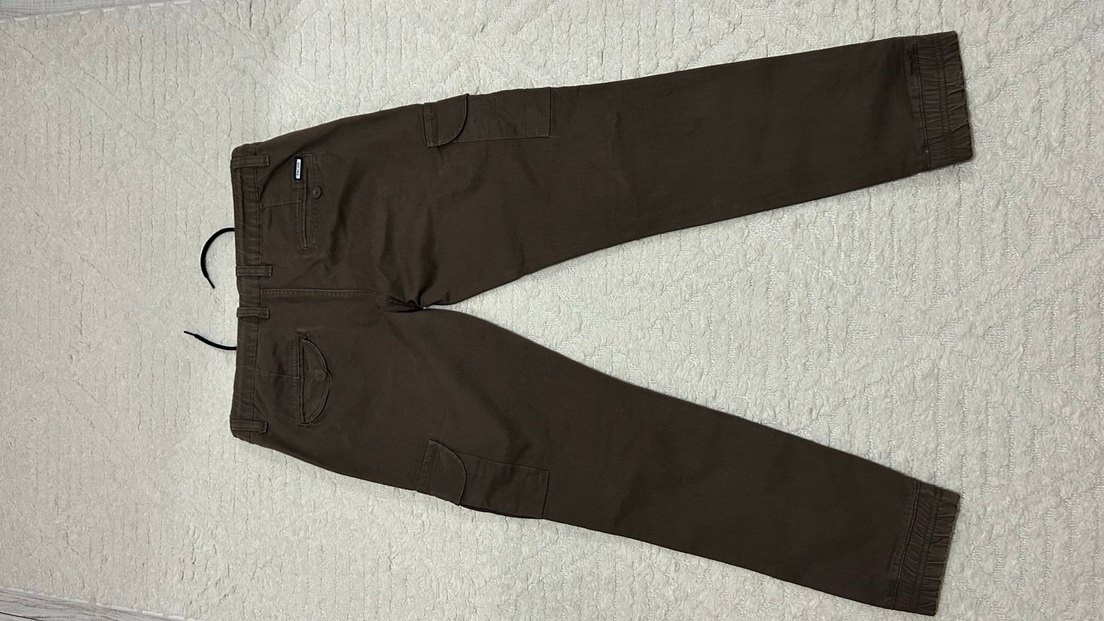 Erkek Kahverengi Süet Street Wear Pantolon - Görsel 2