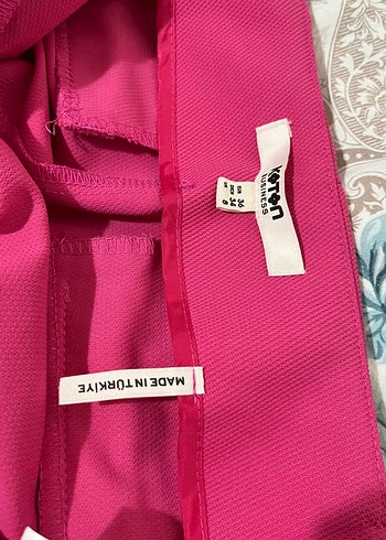 36 Beden pembe Renk Pembe Kadın Kumaş Pantolon / Koton