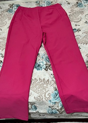 Pembe Kadın Kumaş Pantolon / Koton