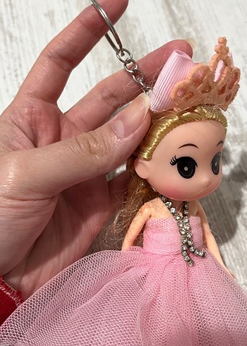 Barbie Pembe Mini Bebek Anahtarlık