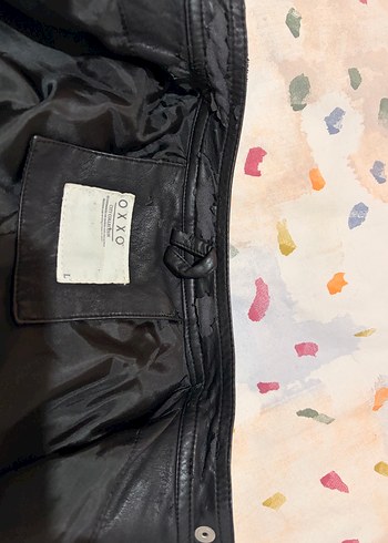 Kadın Siyah Deri Kolu Fermuarlı Ceket - Görsel 2