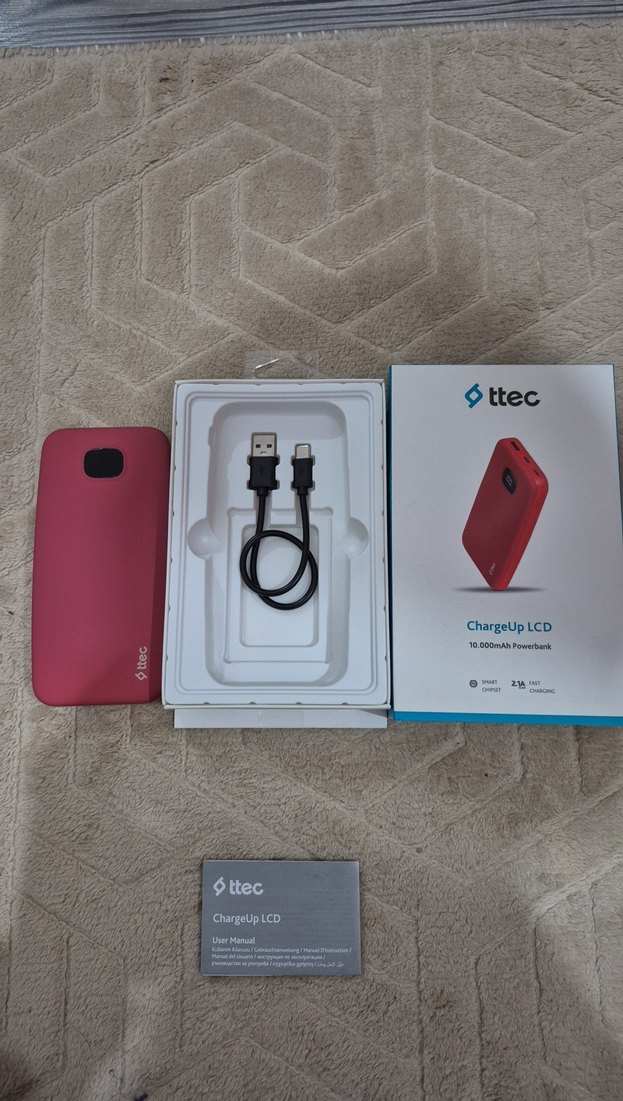 Ttec ChargeUp LCD Kırmızı Power Bank - Görsel 2