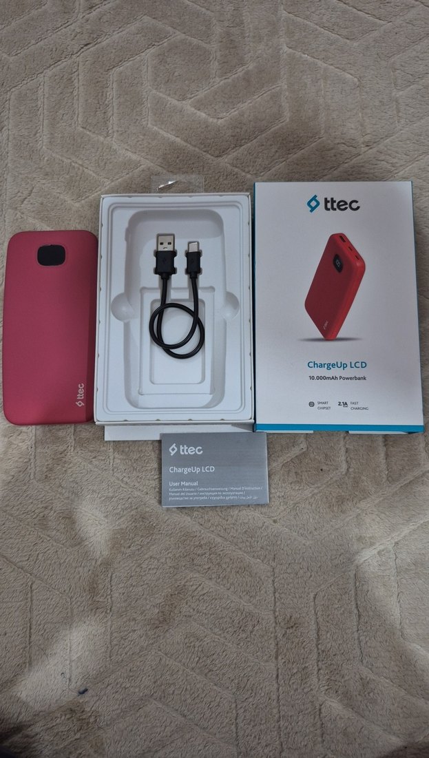 Ttec ChargeUp LCD Kırmızı Power Bank - Görsel 3