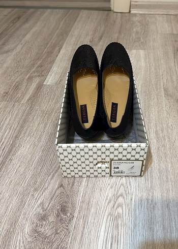 TERGAN Siyah Tokalı Kadın Topuklu Babet - Görsel 3