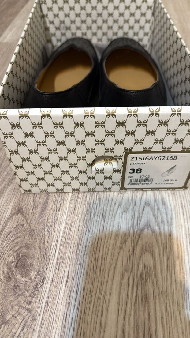 TERGAN Siyah Tokalı Kadın Topuklu Babet - Görsel 2