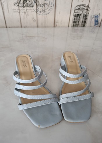 Bebek mavisi Topuklu Kadın Sandalet