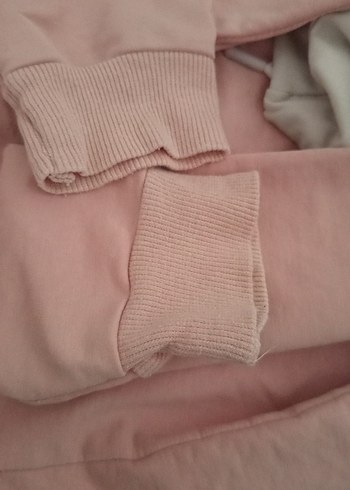 Pembe Kapüşonlu Rahat Kesim Sweatshirt - Görsel 3