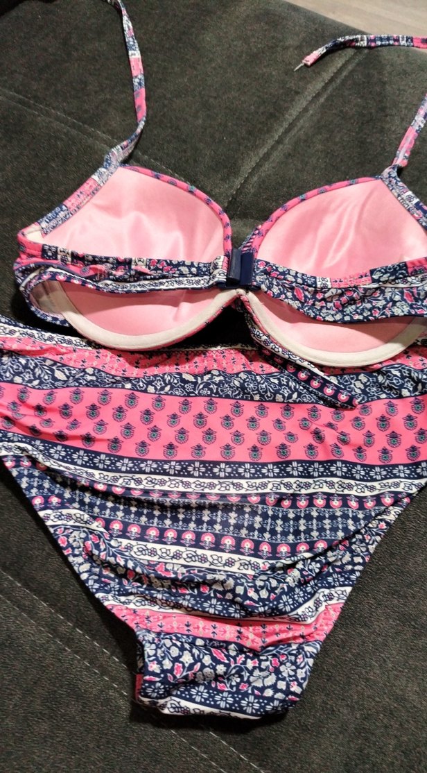 Pembe Desenli Bohem Bikini Takımı - Görsel 4