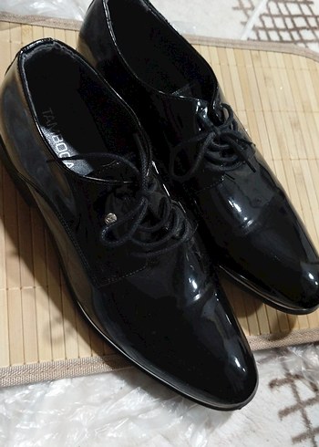 Siyah Parlak Rugan Erkek Klasik Ayakkabı - Görsel 3