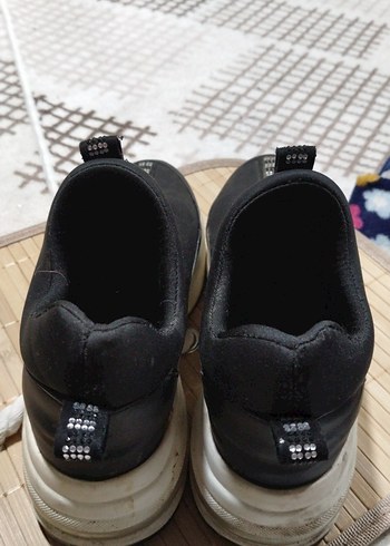 Siyah Kadın Dolgu Topuklu Spor Ayakkabı - Görsel 3