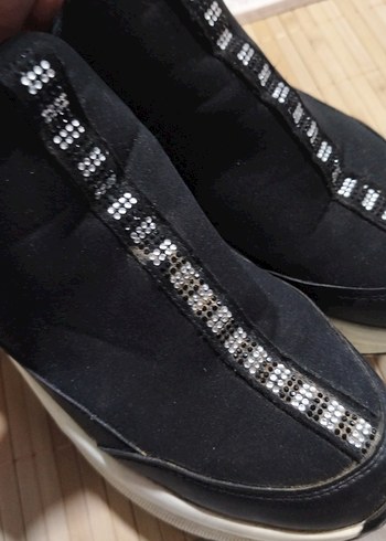 Siyah Kadın Dolgu Topuklu Spor Ayakkabı - Görsel 5