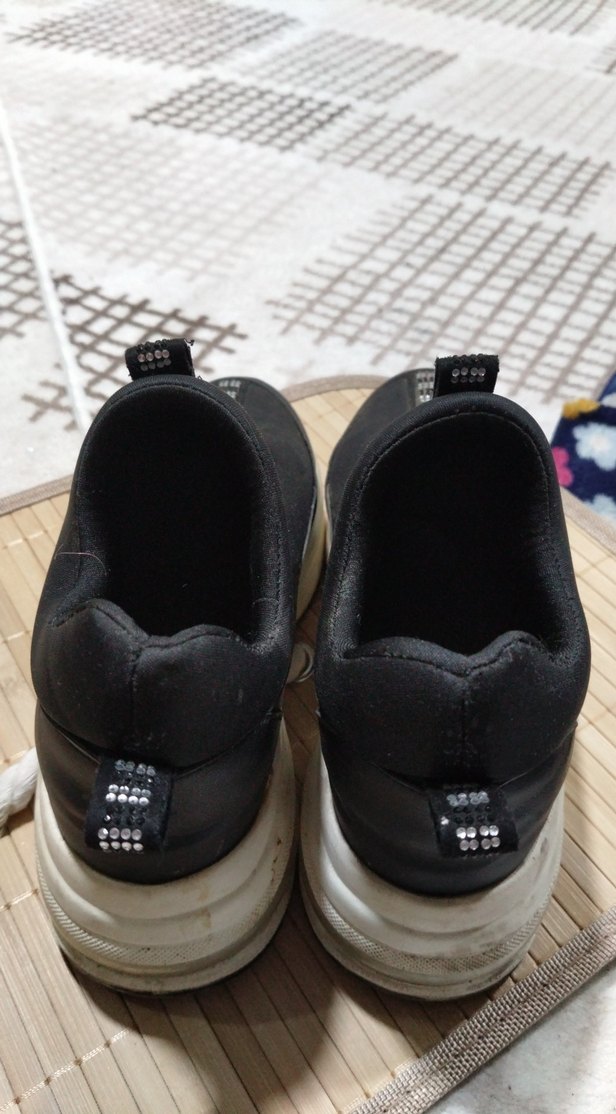 Siyah Kadın Dolgu Topuklu Spor Ayakkabı - Görsel 3