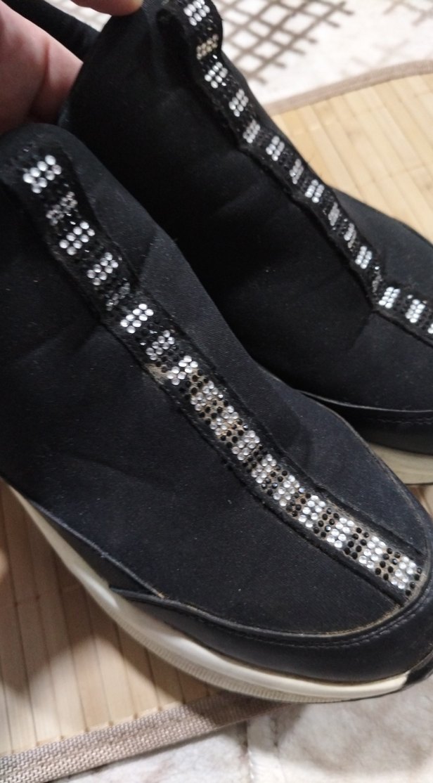 Siyah Kadın Dolgu Topuklu Spor Ayakkabı - Görsel 5