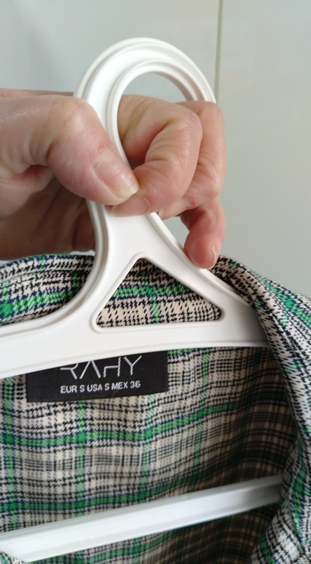 Düğmeli Yeşil Ekose Kadın Gömlek - Görsel 5