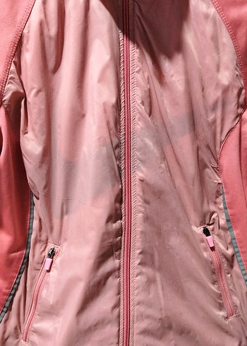 Pembe Fermuarlı Kadın Spor Ceket - Görsel 2
