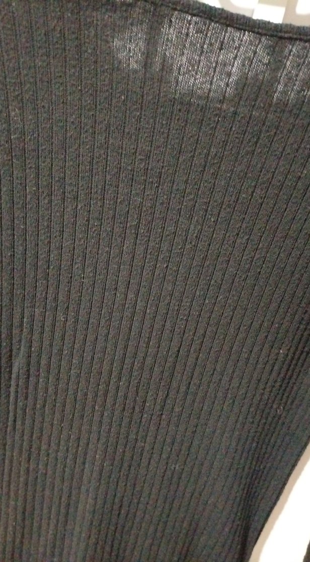 Kadın Siyah Triko Uzun Elbise Standart beden. - Görsel 5