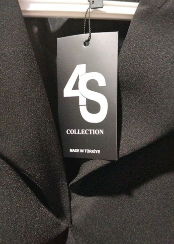 Düğmeli Siyah Uzun Kadın Elbise - Görsel 3