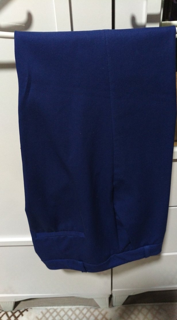 Parlak Mavi Kadın Pantolon - Görsel 5