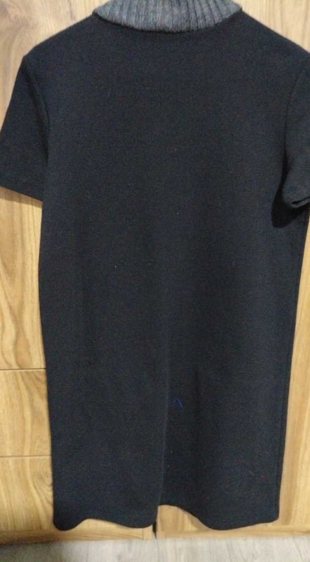 Siyah Kısa Kollu Midi Elbise - Görsel 4