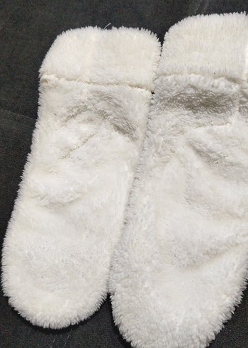 Kızlar için Beyaz Nakışlı Sıcak Terlik - Görsel 4