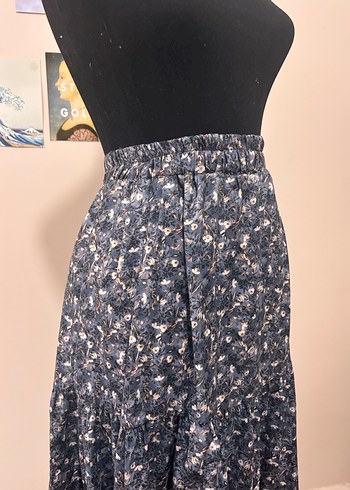 Mavi desen çiçek çingene etek özel tasarım - Görsel 2