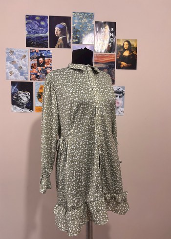 Düğmeli Uzun Kollu Çağla yeşili tunik özel tasarım - Görsel 5