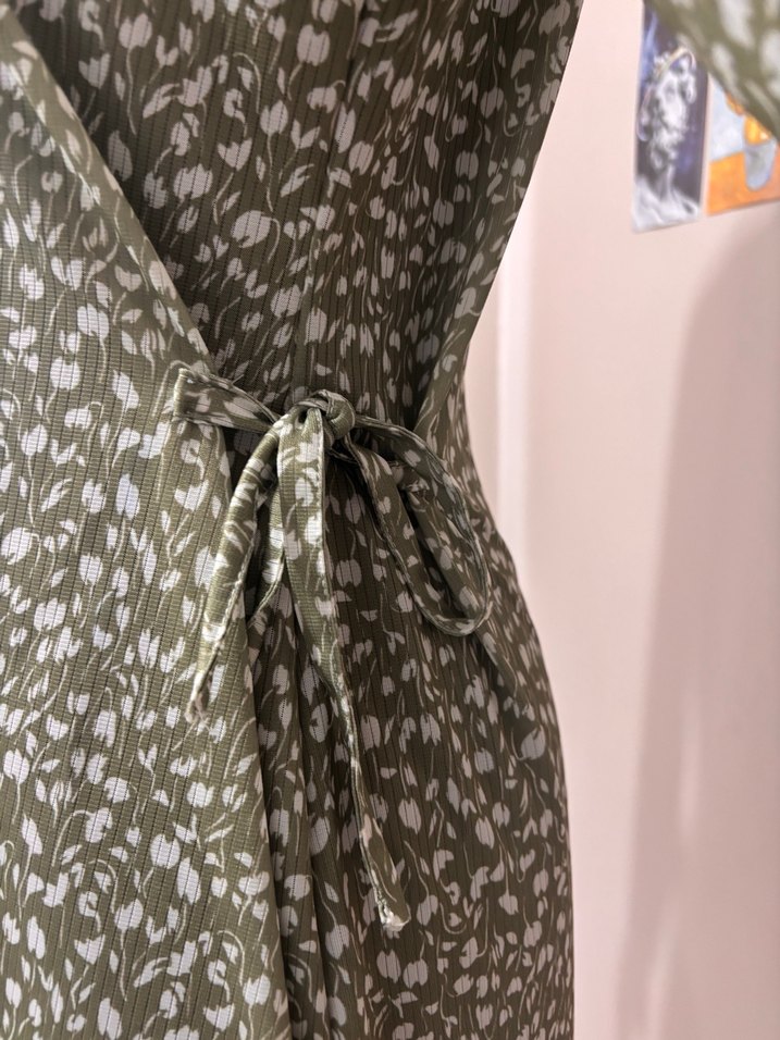 Düğmeli Uzun Kollu Çağla yeşili tunik özel tasarım - Görsel 2