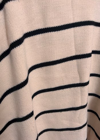 Bej Gri Çizgili Kadın Balıkçı Yaka Kazak - Görsel 2