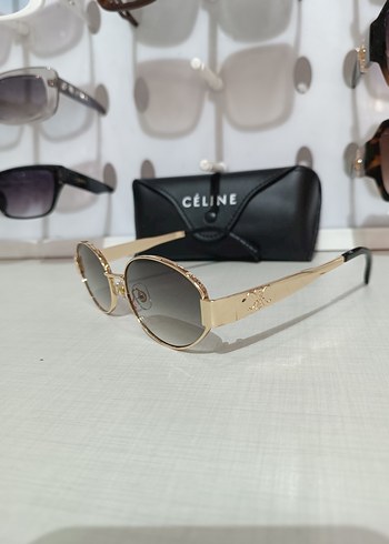 Céline Altın Çerçeveli Gri Kadın Güneş Gözlüğü