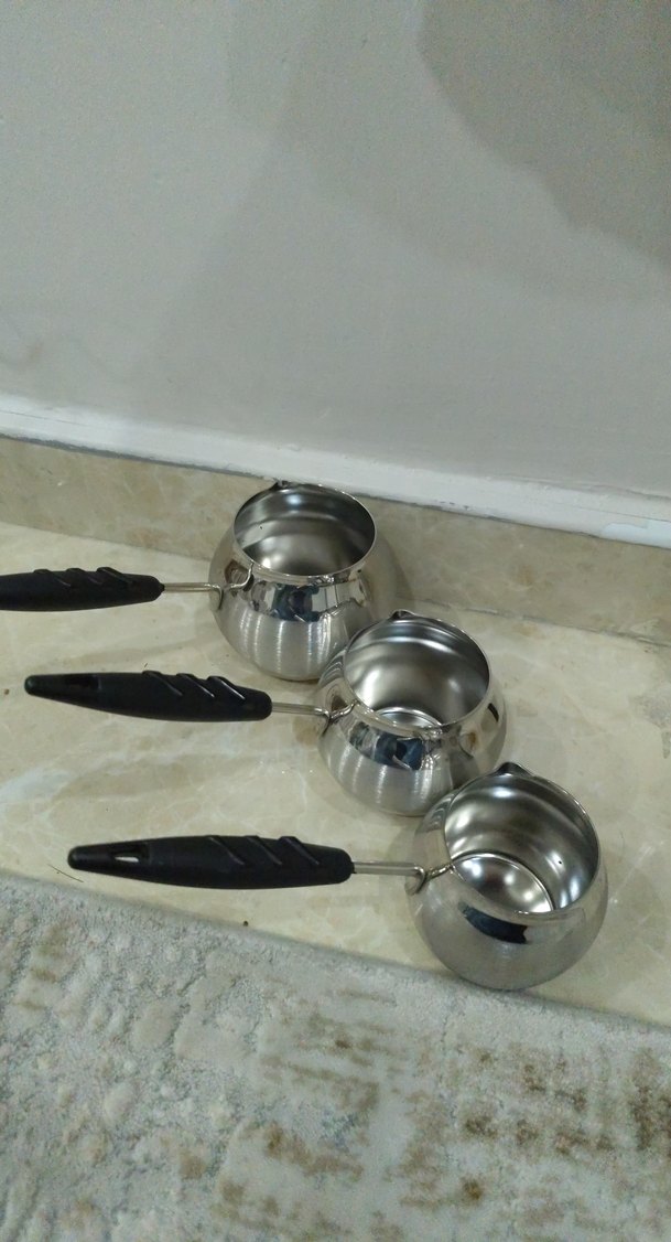 Paslanmaz Çelik cezve  Seti ve Standı - Görsel 3