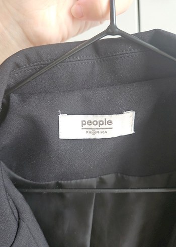 Fabrika Düğmeli Siyah Kadın Blazer Ceket - Görsel 3