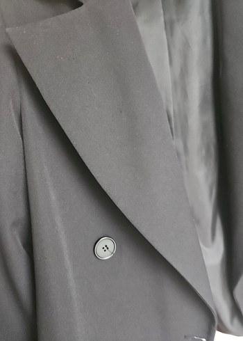 Fabrika Düğmeli Siyah Kadın Blazer Ceket - Görsel 4